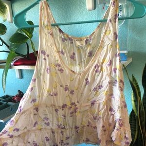 Free People floral crop top